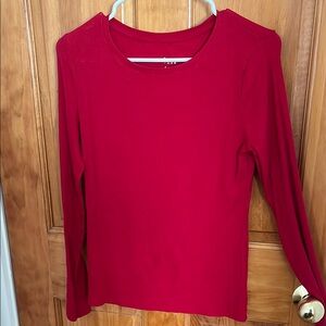 Classic Red Long Sleeve Top